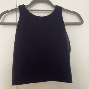 Athleta Size M Unpadded Navy Blue Sports Top